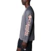 imageColumbia Mens PFG Terminal Tackle Long Sleeve ShirtCity GreyTiki Pink Logo