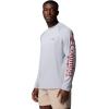 imageColumbia Mens PFG Terminal Tackle Long Sleeve ShirtCool GreyDusty Crimson Logo
