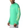 imageColumbia Mens PFG Terminal Tackle Long Sleeve ShirtDark LimeSunlit Logo
