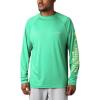 imageColumbia Mens PFG Terminal Tackle Long Sleeve ShirtDark LimeSunlit Logo