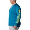 imageColumbia Mens PFG Terminal Tackle Long Sleeve ShirtDeep MarineLaser Lemon Logo