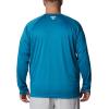 imageColumbia Mens PFG Terminal Tackle Long Sleeve ShirtDeep MarineLaser Lemon Logo