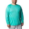 imageColumbia Mens PFG Terminal Tackle Long Sleeve ShirtElectric TurquoiseCool Grey Logo