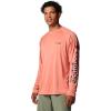 imageColumbia Mens PFG Terminal Tackle Long Sleeve ShirtFaded PeachCollegiate Navy Logo