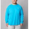 imageColumbia Mens PFG Terminal Tackle Long Sleeve ShirtOcean BlueWhite Logo