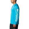 imageColumbia Mens PFG Terminal Tackle Long Sleeve ShirtOcean BlueWhite Logo