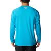 imageColumbia Mens PFG Terminal Tackle Long Sleeve ShirtOcean BlueWhite Logo