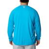 imageColumbia Mens PFG Terminal Tackle Long Sleeve ShirtOcean BlueWhite Logo