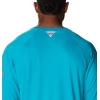 imageColumbia Mens PFG Terminal Tackle Long Sleeve ShirtOcean TealCorange Logo