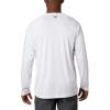 imageColumbia Mens PFG Terminal Tackle Long Sleeve ShirtWhiteBright Aqua Logo