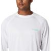 imageColumbia Mens PFG Terminal Tackle Long Sleeve ShirtWhiteBright Aqua Logo