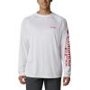 imageColumbia Mens PFG Terminal Tackle Long Sleeve ShirtWhiteRed Spark Logo