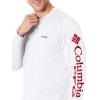 imageColumbia Mens PFG Terminal Tackle Long Sleeve ShirtWhiteRed Spark Logo