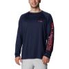Collegiate Navy/Sunset Red Logo