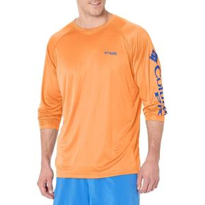 imageColumbia Mens PFG Terminal Tackle Long Sleeve ShirtBright NectarVivid Blue Logo