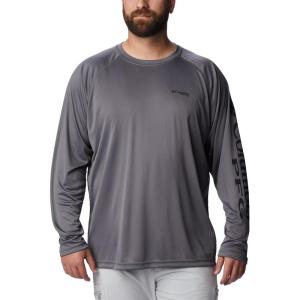 imageColumbia Mens PFG Terminal Tackle Long Sleeve ShirtCity GreyBlack Logo