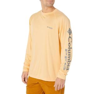 imageColumbia Mens PFG Terminal Tackle Long Sleeve ShirtCocoa ButterCity Grey Logo