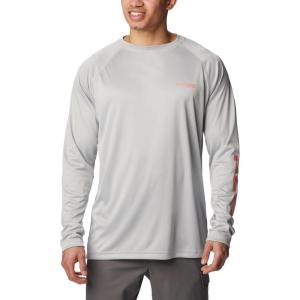 imageColumbia Mens PFG Terminal Tackle Long Sleeve ShirtCool GreySalmon Logo