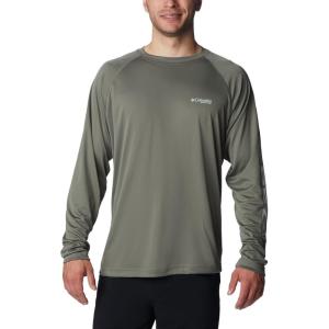 imageColumbia Mens PFG Terminal Tackle Long Sleeve ShirtCypressCool Green Logo