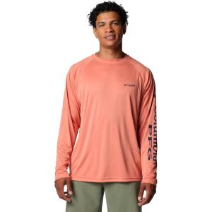 imageColumbia Mens PFG Terminal Tackle Long Sleeve ShirtFaded PeachCollegiate Navy Logo