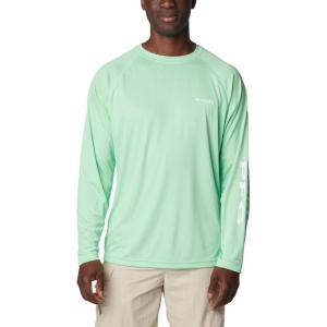 imageColumbia Mens PFG Terminal Tackle Long Sleeve ShirtOcean MintWhite Logo