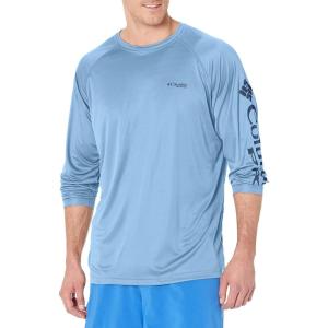 imageColumbia Mens PFG Terminal Tackle Long Sleeve ShirtSkylerCarbon Logo