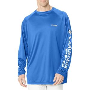 imageColumbia Mens PFG Terminal Tackle Long Sleeve ShirtVivid BlueCool Grey Logo