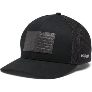 imageColumbia PFG Leather Fish Flag Mesh Ball CapBlackBlack