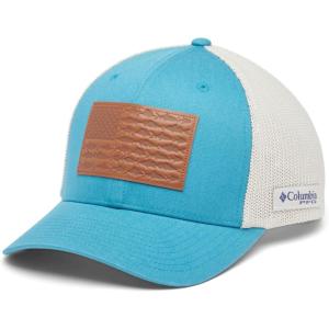 imageColumbia PFG Leather Fish Flag Mesh Ball CapCanyon Blue