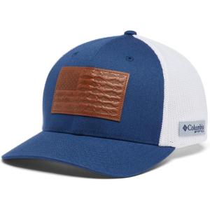 imageColumbia PFG Leather Fish Flag Mesh Ball CapCarbonWhite