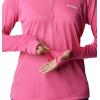 imageColumbia Womens Tidal Tee 14 ZipUltra PinkWhite Logo