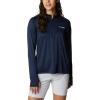 imageColumbia Womens Tidal Tee 14 ZipCollegiate NavyWhite Logo