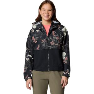 imageColumbia Womens Spire Valley Printed WindbreakerBlack OutbackedBlack