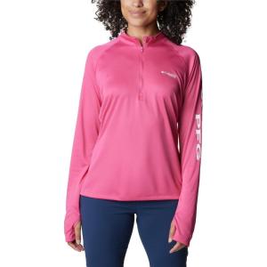 imageColumbia Womens Tidal Tee 14 ZipUltra PinkWhite Logo