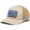 imageColumbia Unisex Adult PFG Fish Flag Mesh Ball CapAncient FossilTrout Flag