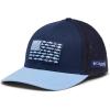 imageColumbia Unisex Adult PFG Fish Flag Mesh Ball CapColl NavyAgate BlueMid Atlantic Flag