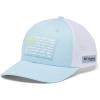 imageColumbia Unisex Adult PFG Fish Flag Mesh Ball CapSpring BlueWhiteMid Atlantic Flag