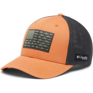 imageColumbia Unisex Adult PFG Fish Flag Mesh Ball CapDusty OrangeSharkUs Fish Flag