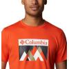 imageColumbia Mens Zero Rules Short Sleeve Graphic ShirtRed QuartzPeak Fun Graphic