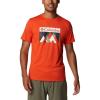 imageColumbia Mens Zero Rules Short Sleeve Graphic ShirtRed QuartzPeak Fun Graphic