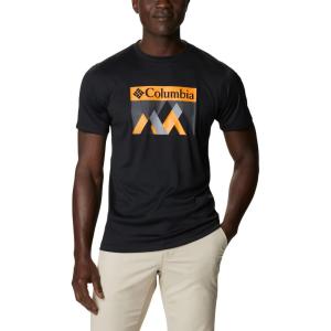 imageColumbia Mens Zero Rules Short Sleeve Graphic ShirtBlackPeak Fun Graphic
