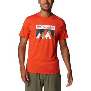 imageColumbia Mens Zero Rules Short Sleeve Graphic ShirtRed QuartzPeak Fun Graphic