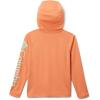 imageColumbia Boys PFG Terminal Tackle HoodieDusty OrangeNew Mint Logo