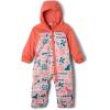 imageColumbia babygirls Critter Jitters Iii Rain SuitSatin Pink OuterboundsHot Coral