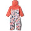 imageColumbia babygirls Critter Jitters Iii Rain SuitSatin Pink OuterboundsHot Coral