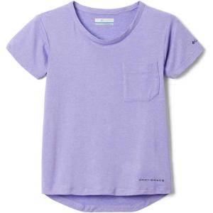 imageColumbia Girls Tech Trail Short Sleeve TeeMorning Mist HeatherPaisley Purple Heather