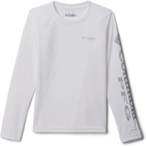 imageColumbia Girls Tidal Tee Long SleeveWhiteCirrus Grey Logo