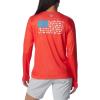 imageColumbia Womens Tidal Tee PFG Fish Flag LsBright PoppyFish and Friends Flag