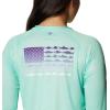 imageColumbia Womens Tidal Tee PFG Fish Flag LsMint CayFairytale Gradient