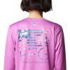 imageColumbia Womens Tidal Tee PFG Fish Star Long SleeveBright LavenderFish Star Splashflora